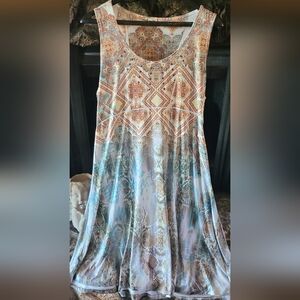 Elegant Multicolor Sleeveless Dress